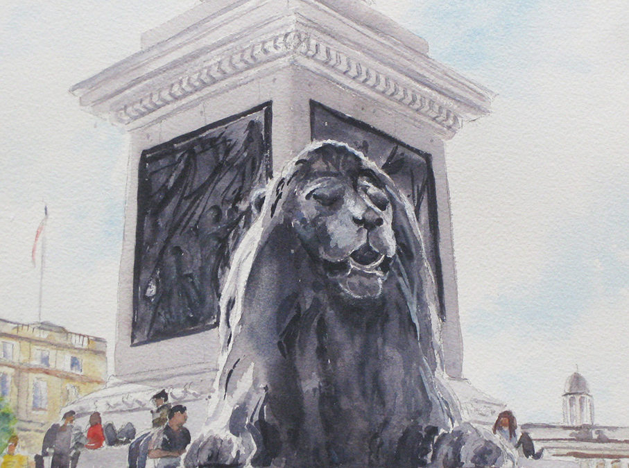 With four lions to guard me